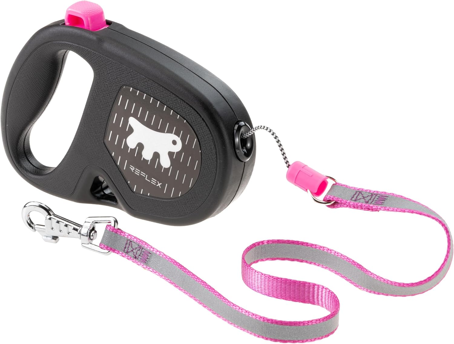 Detalle 2 de Ferplast FLIPPY ONE REFLEX Reflective Extendable Dog Lead – Evening Walks, 5m, 50kg, Purple