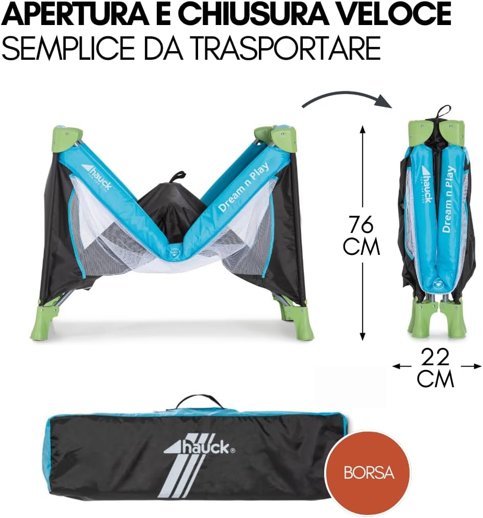 Thumbnail 5 de hauck Set Lettino Neonato da Viaggio Dream N Play XXL con materasso Comfort, zanzariera e accessori