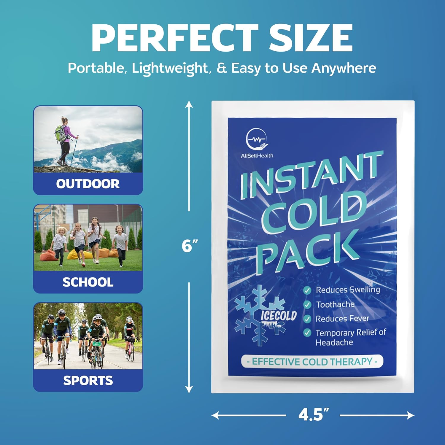 Thumbnail 5 de Instant Ice Pack disposable cold packs (15 x 11.5 cm) – 50 pack for injuries