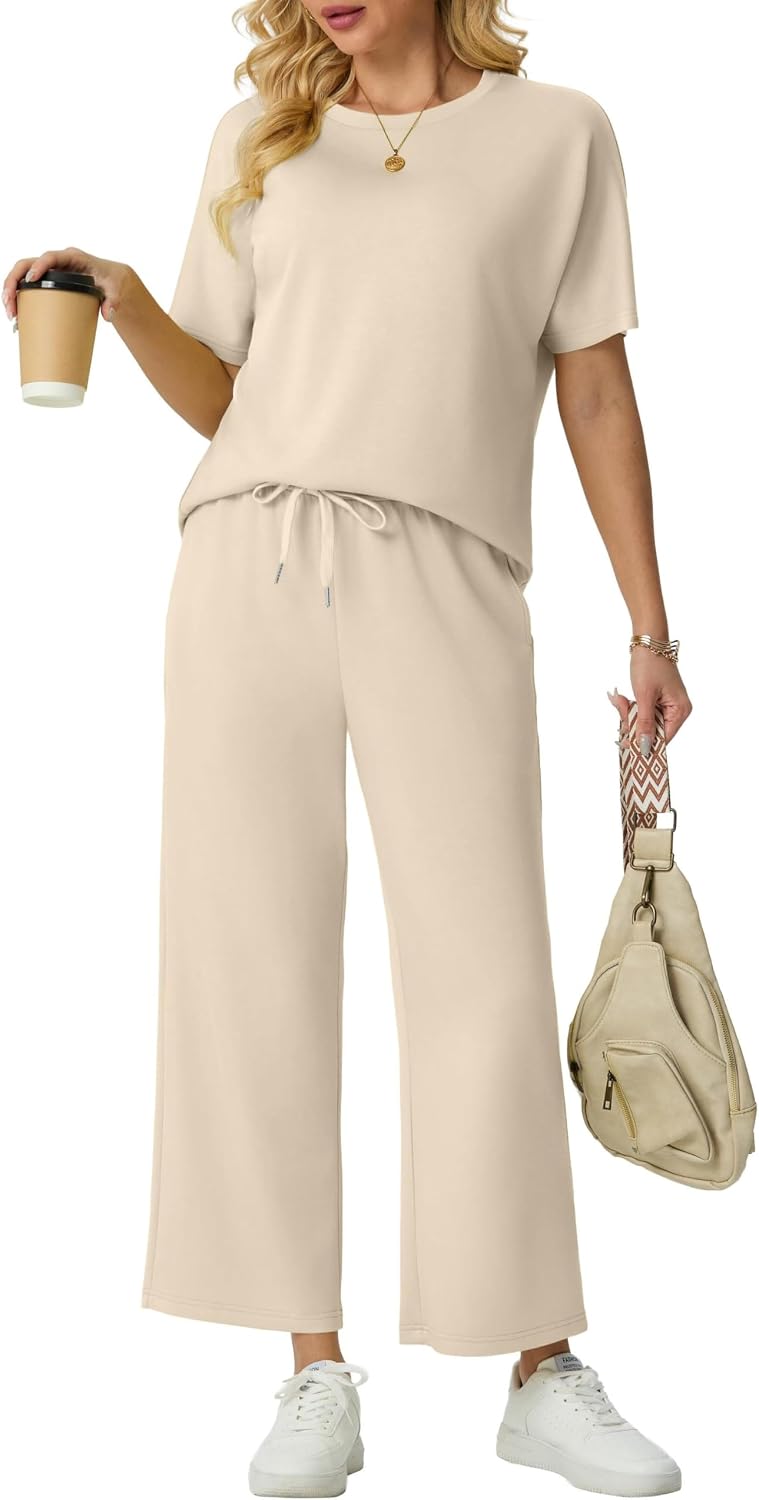 Detalle 2 de GRECERELLE Airport Two Piece Outfits Lounge for Women – Lightweight Two-Piece Tracksuit
