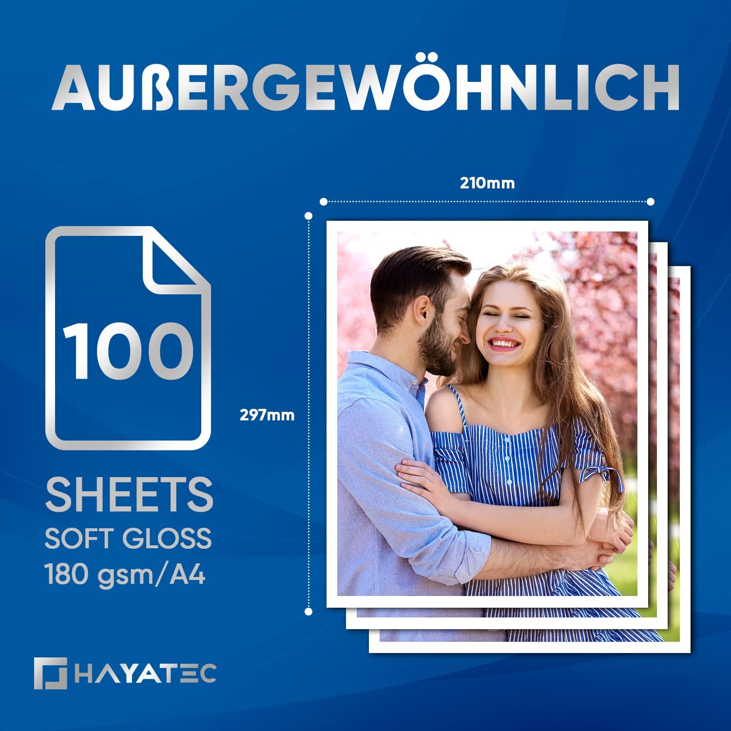 Detalle de 100 Blatt A4 Fotopapier hochglänzend 180 g/m²