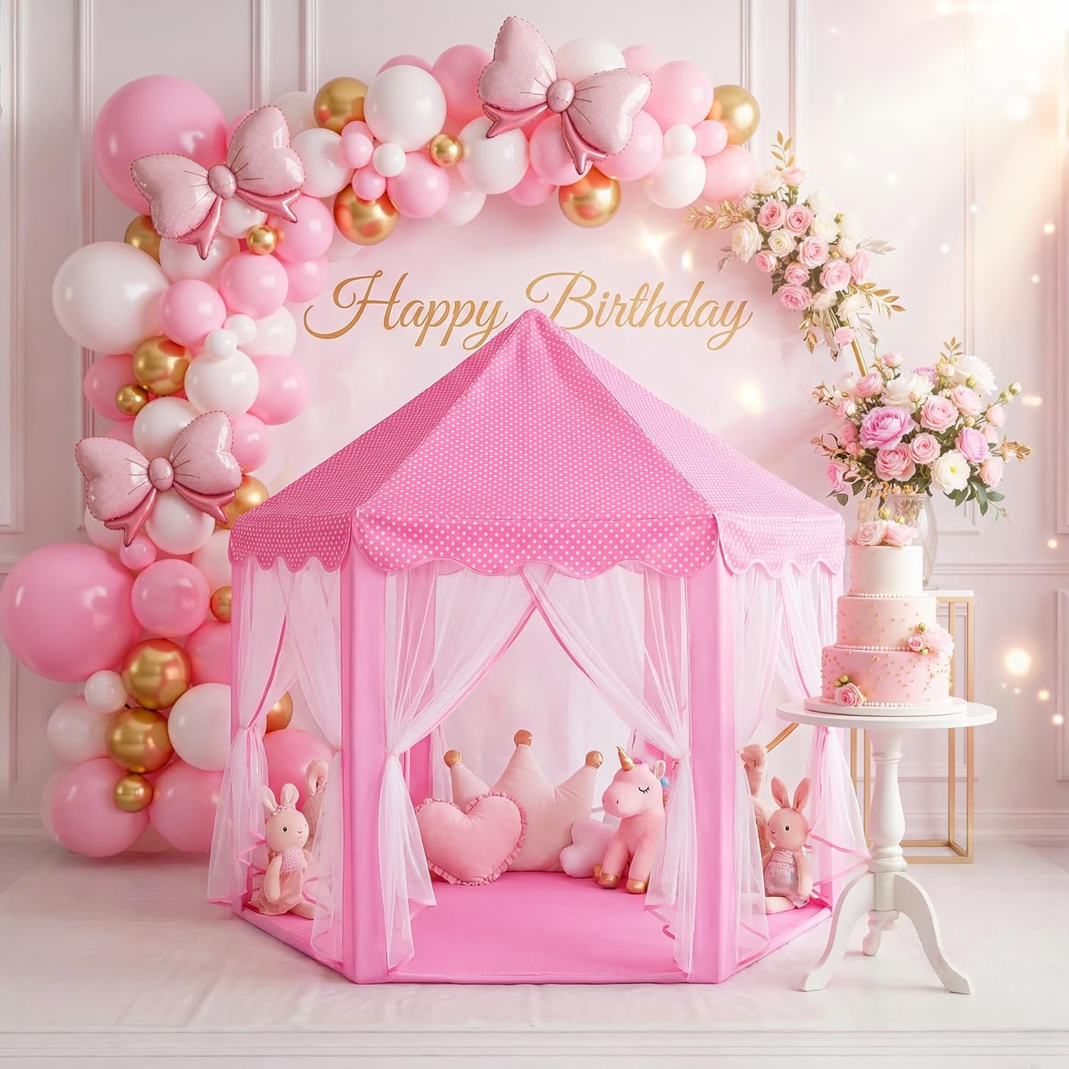 Thumbnail 4 de wilwolfer Princess Castle Play Tent 48x52 in 🎪