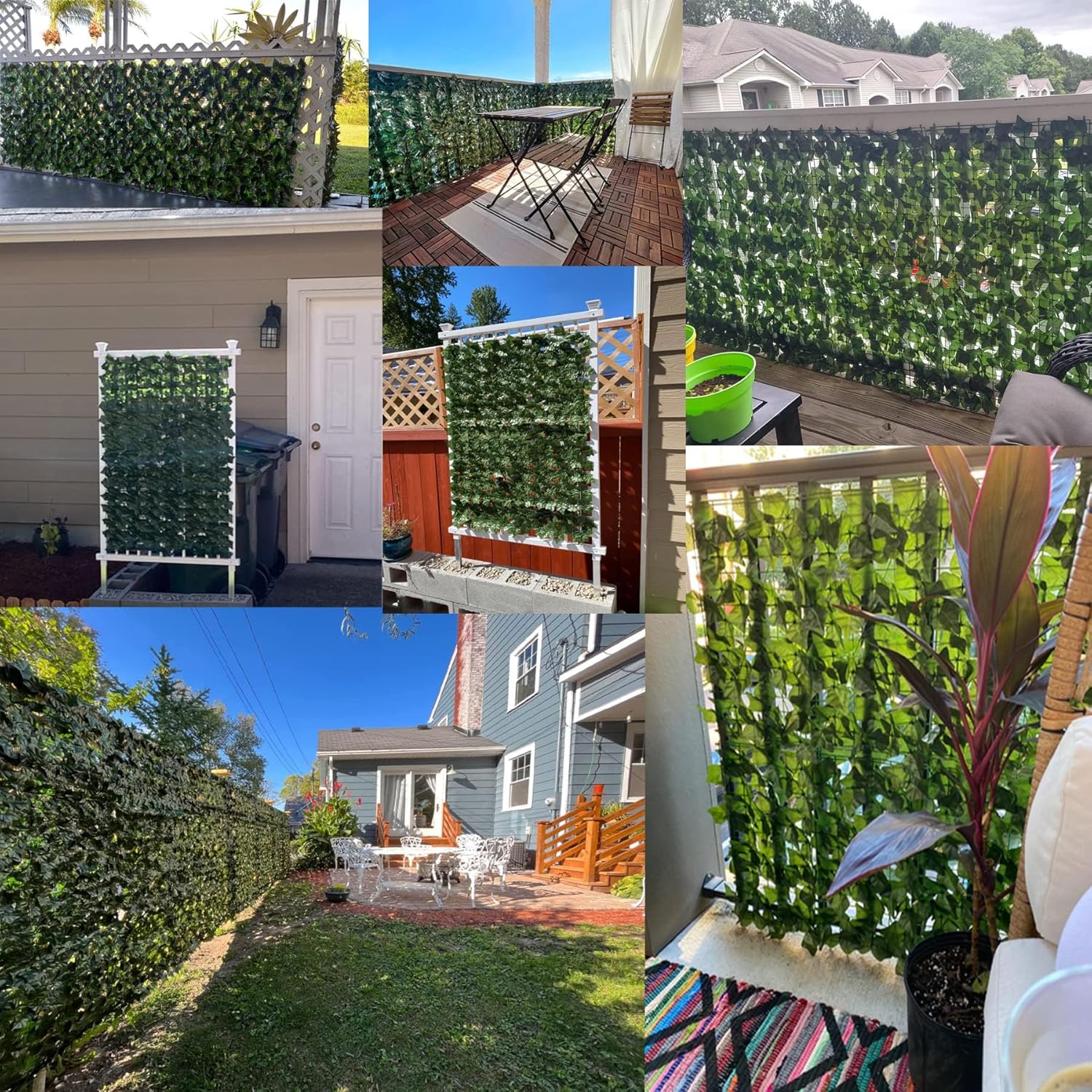 Thumbnail 5 de LEIVESTE Siepe Finta per Recinzione 1x3 m – Copri Balcone e Giardino, 40 fascette incluse