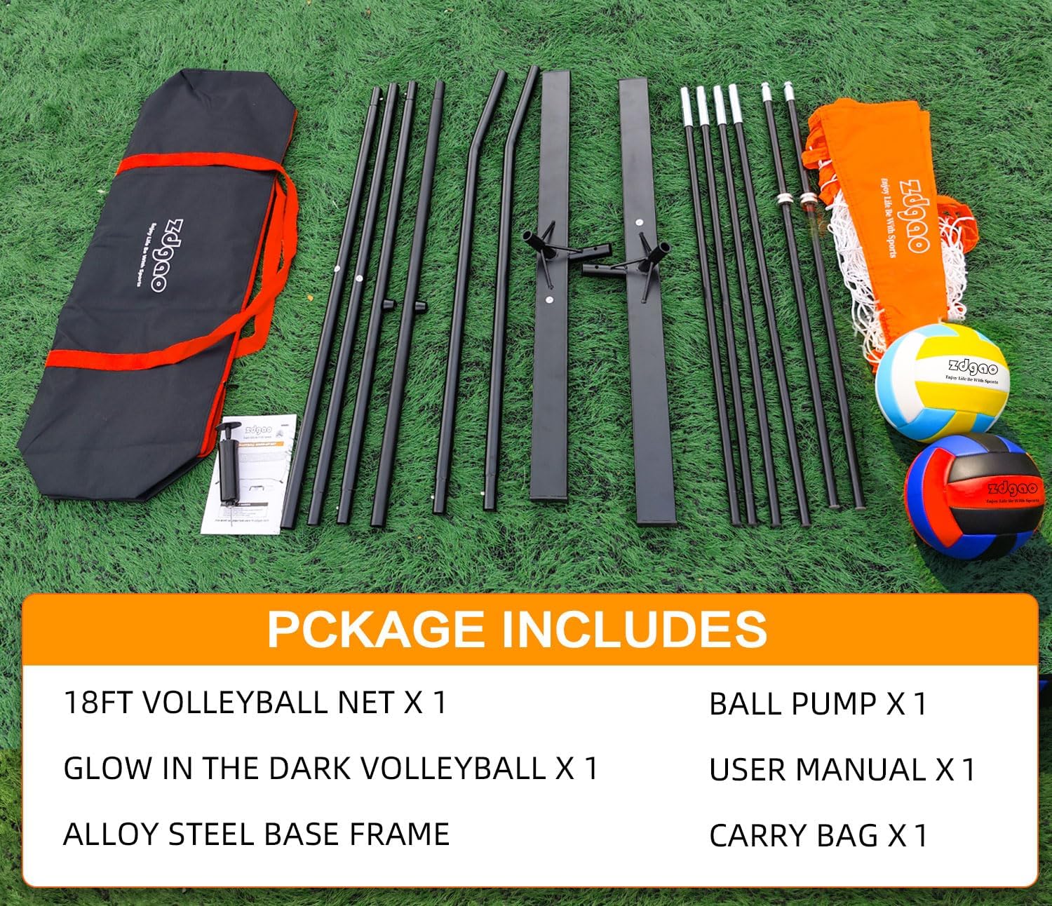 Detalle de Zdgao Portable Volleyball Net 18FT