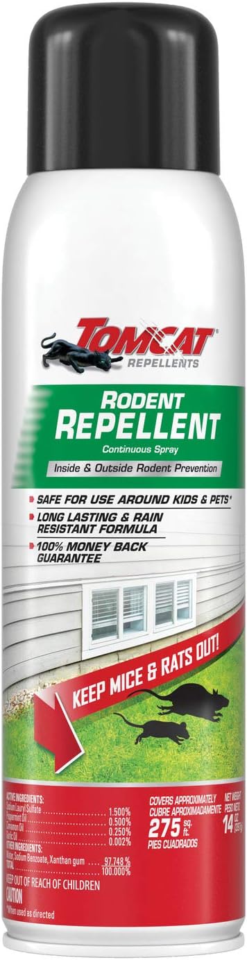 Detalle de Tomcat 0368306 Rodent Repellent Continuous Spray, 14 oz, Essential Oil Formula