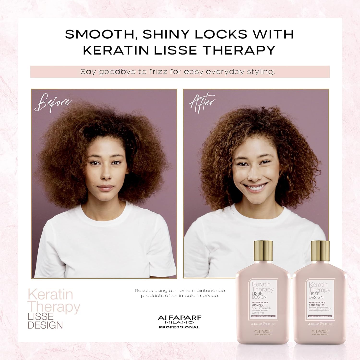 Thumbnail 1 de Alfaparf Milano Lisse Design Keratin Shampoo and Conditioner Set (Sulfate-Free)