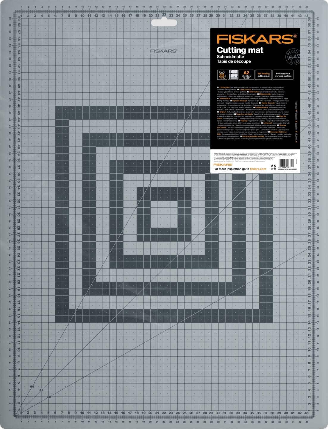 Thumbnail 6 de Fiskars 1003895 mata do cięcia A2 45 × 60 cm z siatką i oznaczeniami kątów