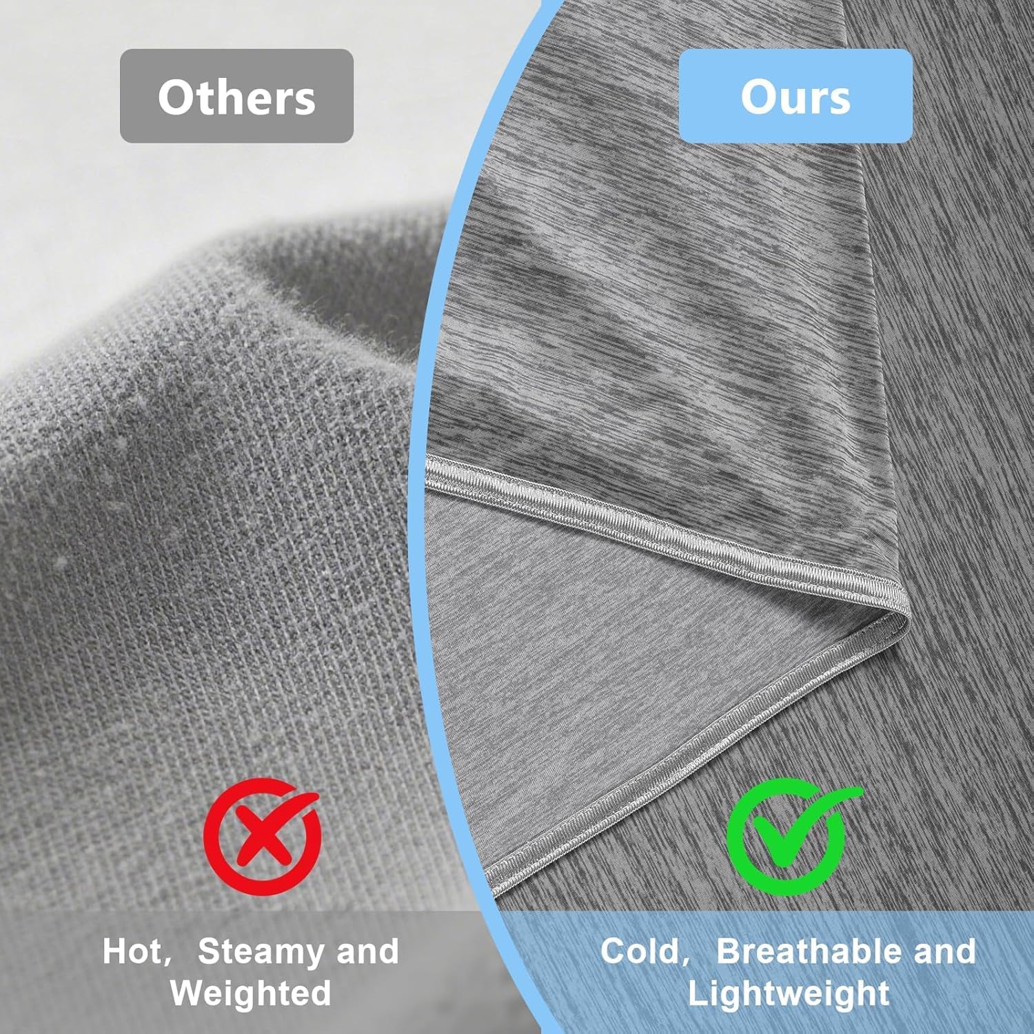 Thumbnail 1 de QUTOOL Cooling Blanket for Night Sweats with Q-Max>0.5 Cooling Fibres (Grey, 200 x 220 cm)