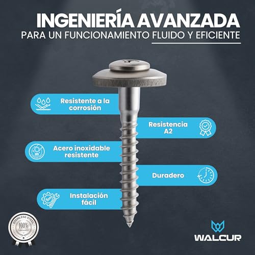 Thumbnail 2 de WALCUR Spengler 4.5 x 45 mm: tornillos inoxidables con arandelas de goma para tarimas