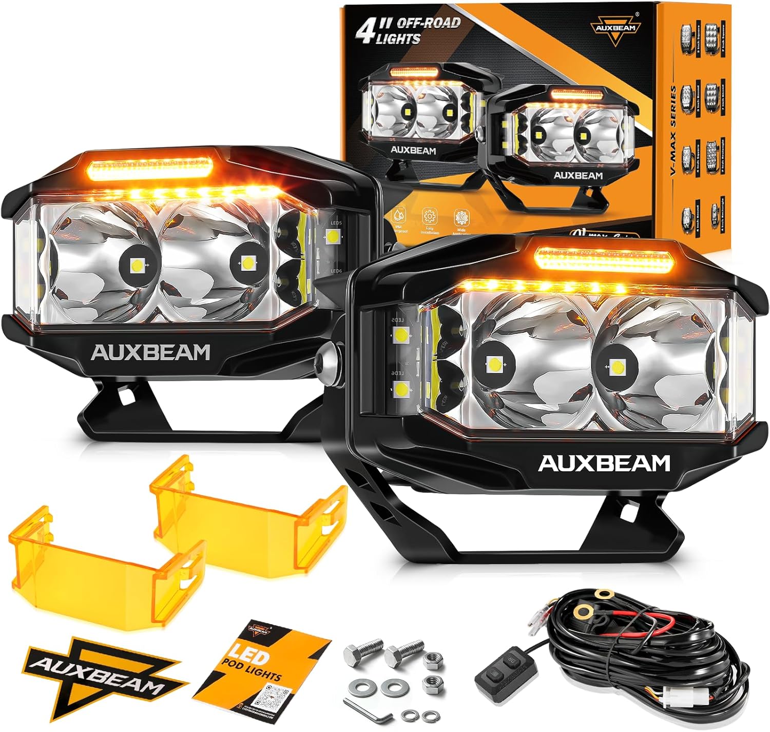 Detalle de Auxbeam V-MAX 4" LED Ditch Light for Jeep