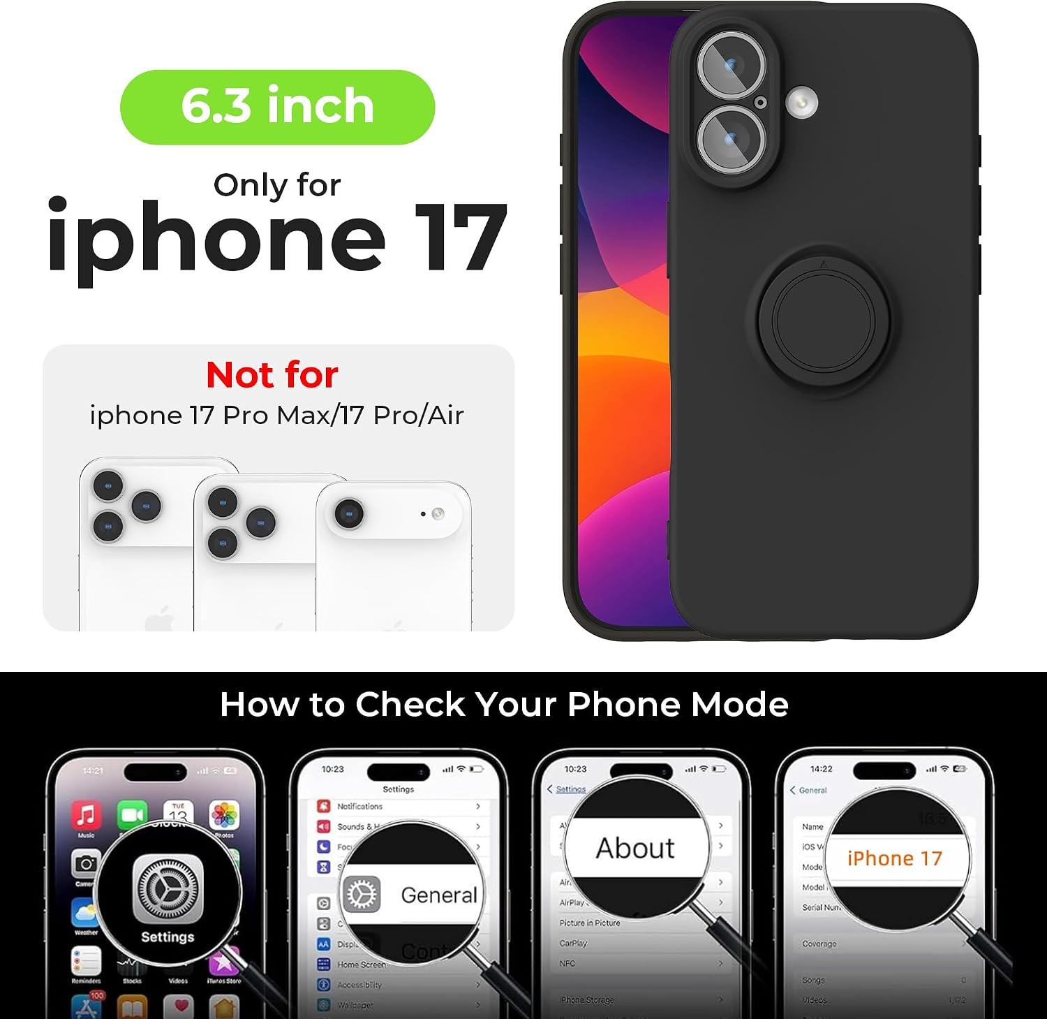 Detalle 2 de iPhone 17 silicone phone case, 6.3 inch