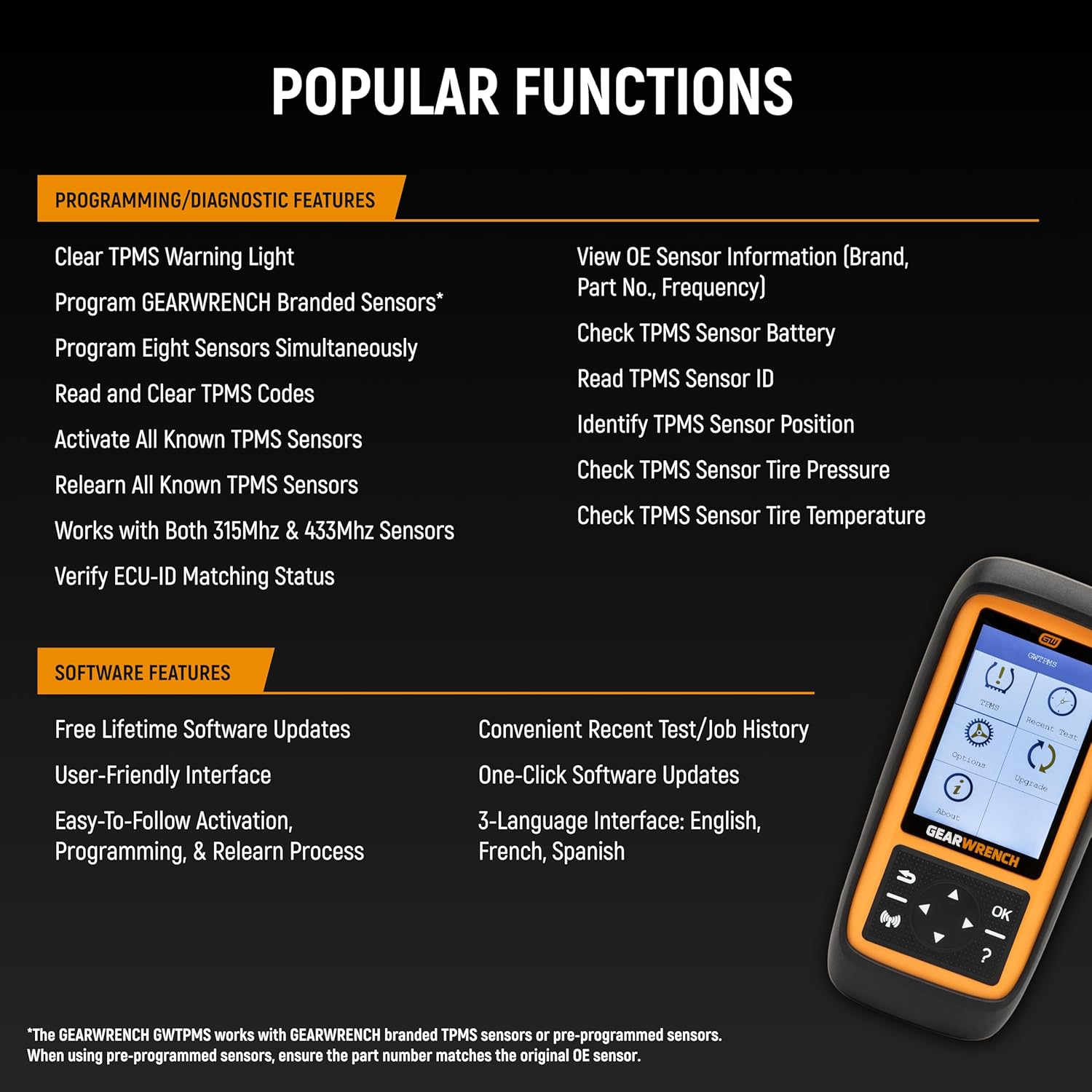 Thumbnail 2 de GEARWRENCH GWTPMS Universal Tire Pressure Monitoring System Programming & Diagnostic Tool