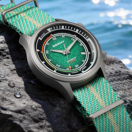 Thumbnail 6 de BERNY Automatic Diving Watch for Men with ST1612 Movement