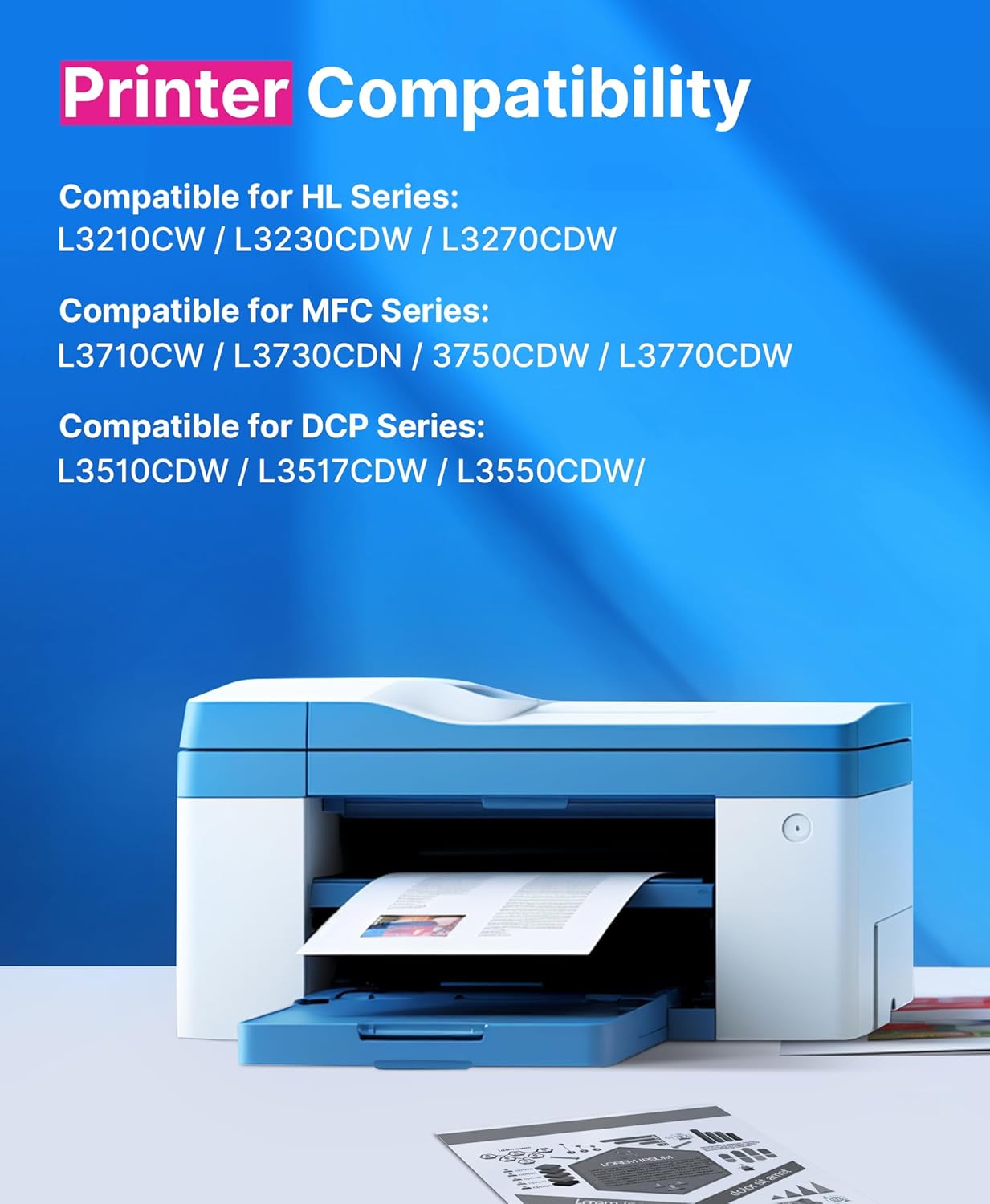 Thumbnail 1 de SODFACE TN247 4-Pack Toner Cartridges for Brother