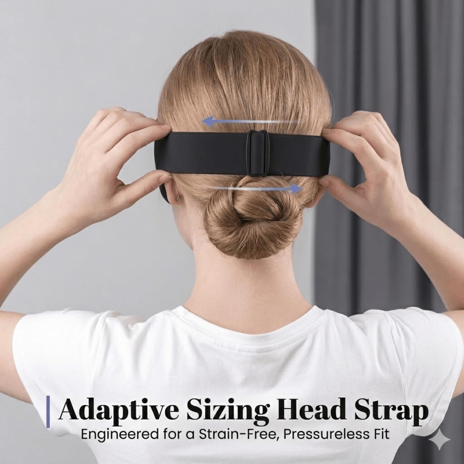 Detalle de CHEFRA 3D Eye Mask-Black Sleep Mask with Memory Foam and Adjustable Strap
