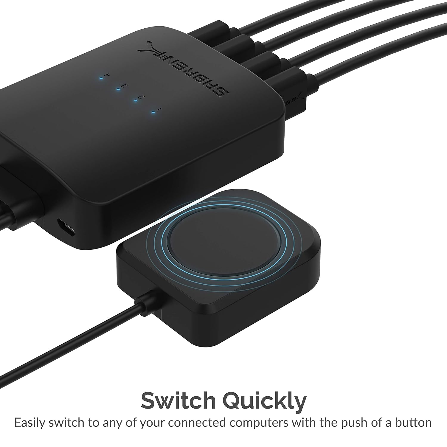Detalle 2 de SABRENT USS4 USB switch selector 4 in 4 out