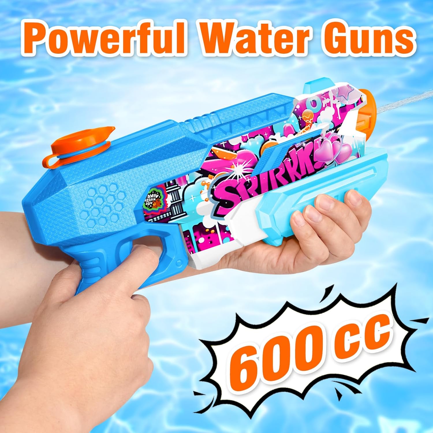 Detalle de Water Gun for Adults & Kids: 600CC 4-Pack Squirt Blasters