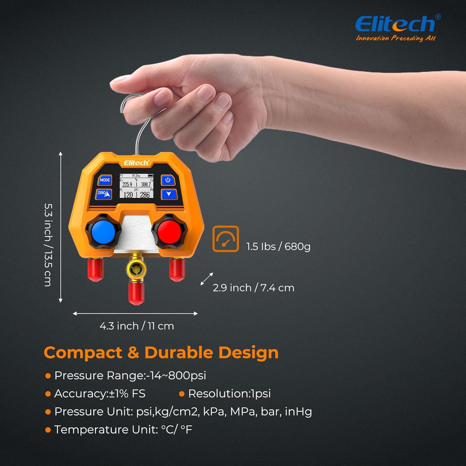 Thumbnail 6 de Elitech DMG-2SE Digital Manifold Gauge Set