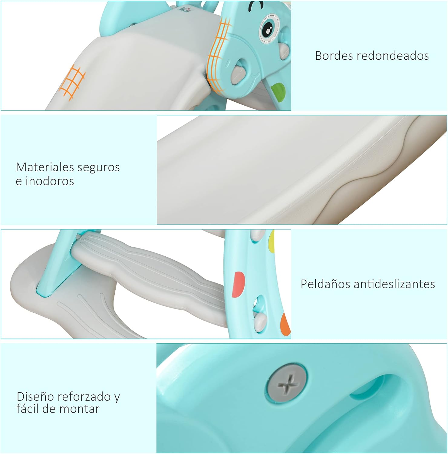 Thumbnail 5 de HOMCOM Tobogán 2 en 1 Jirafa para Niños +18 Meses