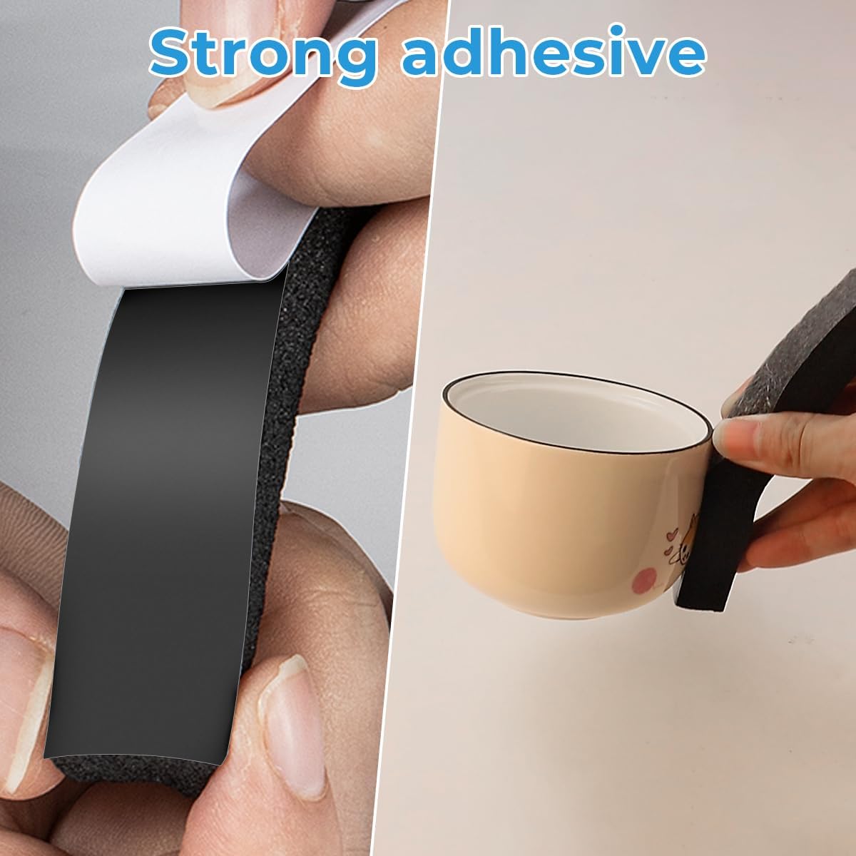 Thumbnail 3 de Storystore Self-Adhesive Foam Insulation Tape (25mm x 20mm x 5m) for Draught, Sound & Weather Sealing