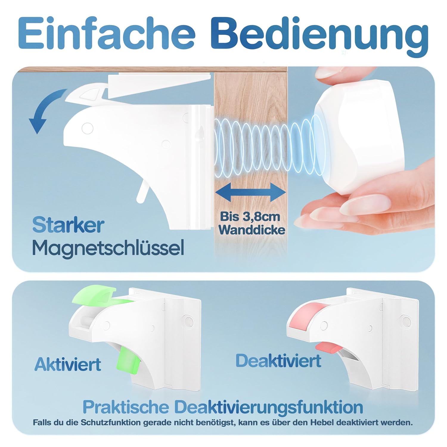 Thumbnail 6 de MUTKIND 10x Magnetische Kindersicherung đź”’