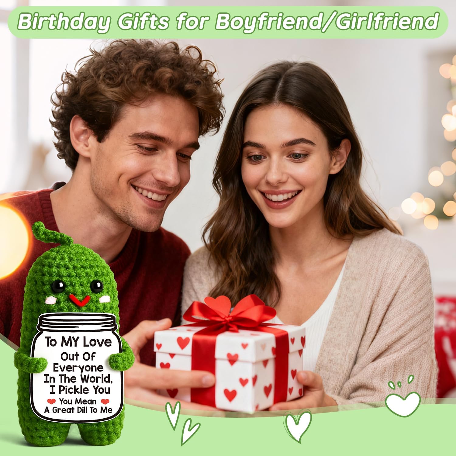 Thumbnail 1 de Crochet Pickle Valentine Gift