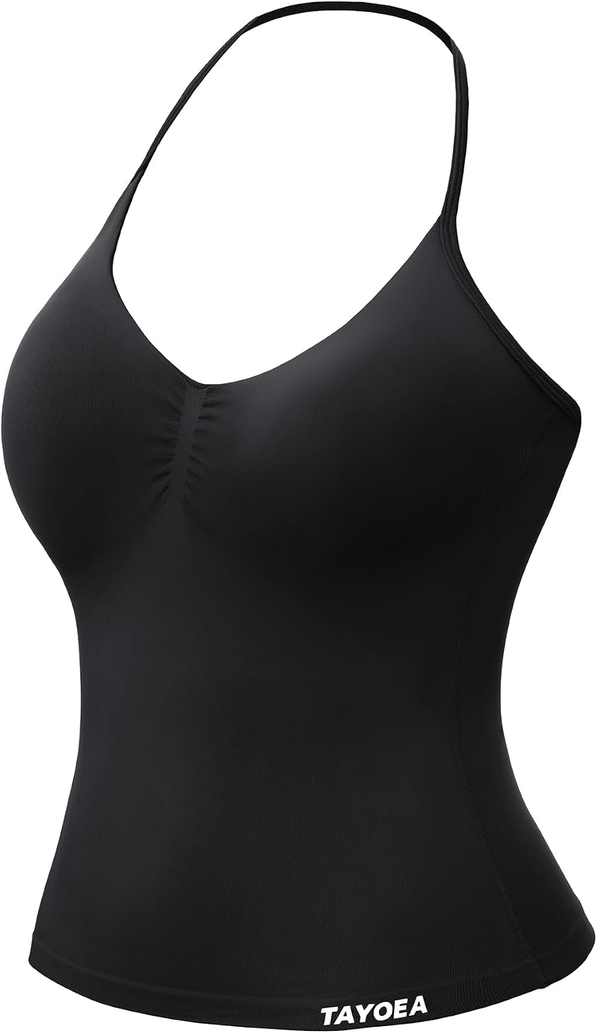 Detalle de TAYOEA Tank Top Damen 90% Nylon V-Ausschnitt