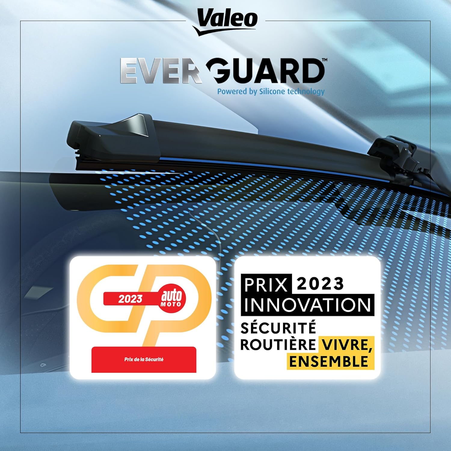 Thumbnail 4 de Valeo EverGuard VSK10 – Kit de 2 balais d’essuie-glace plats en silicone 550 mm et 450 mm