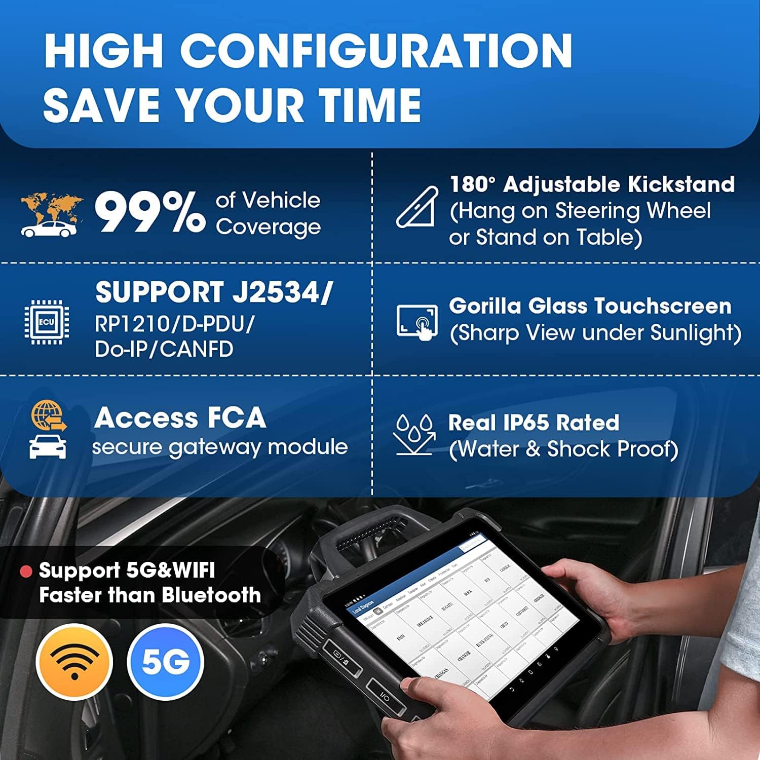 Thumbnail 3 de LAUNCH X431 PAD VII J2534 Reprogramming Tool (ECU online coding & topology map scanner)