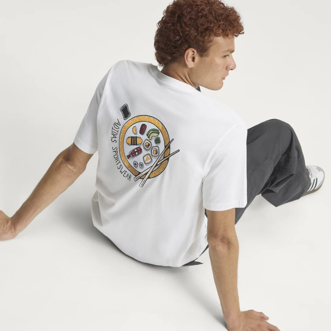 Detalle de Camiseta Sushi Graphic Adidas - Blanco