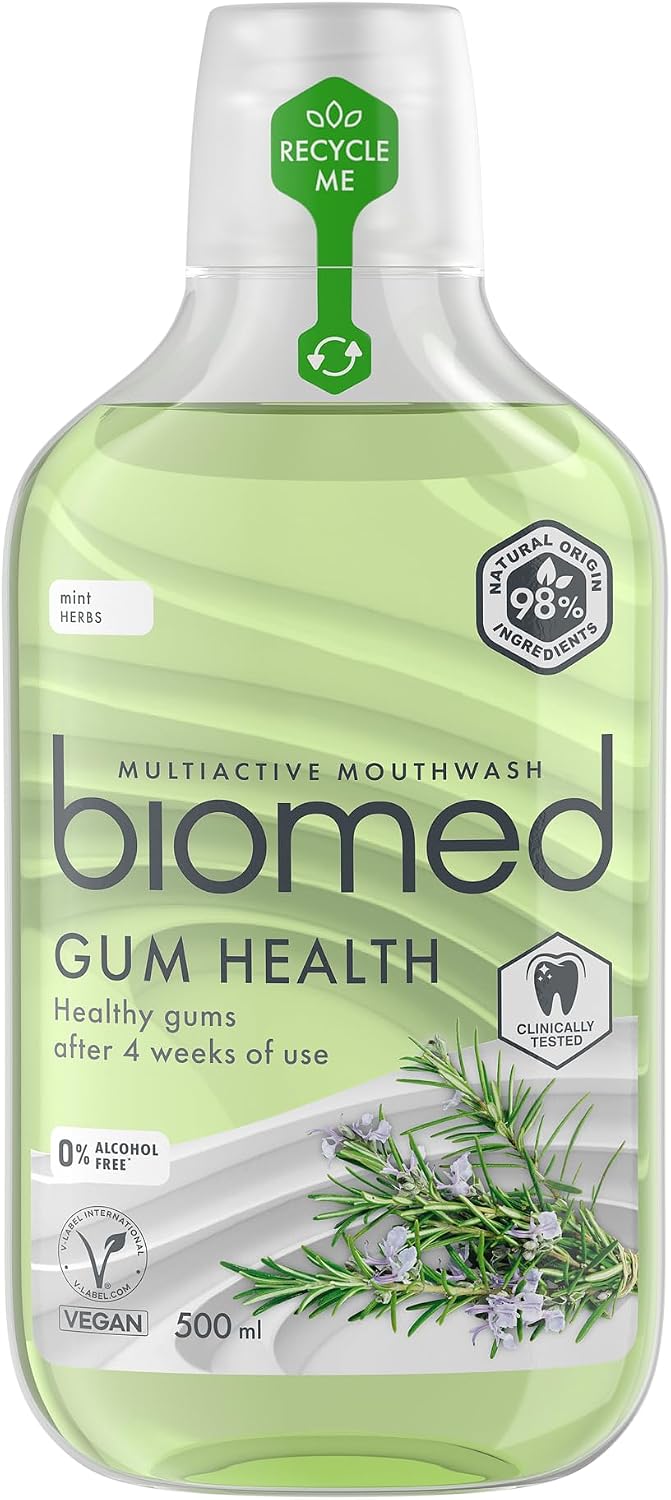 Detalle de Biomed Superwhite Natural Coconut Mouthwash: Gentle Whitening, Alcohol-Free (500ml)