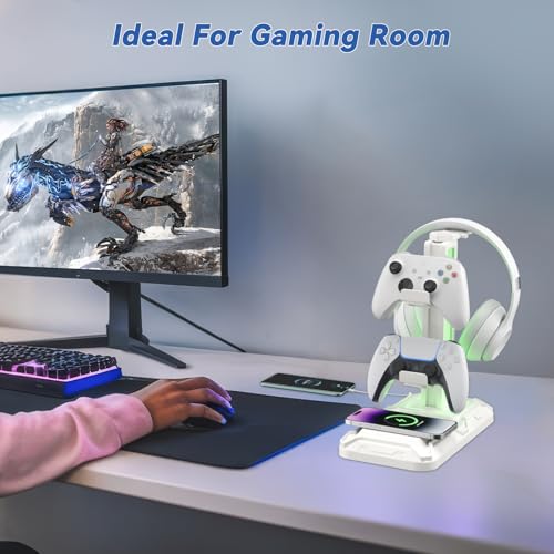 Thumbnail 6 de KDD Soporte auriculares gaming LED y carga inalámbrica para PS5