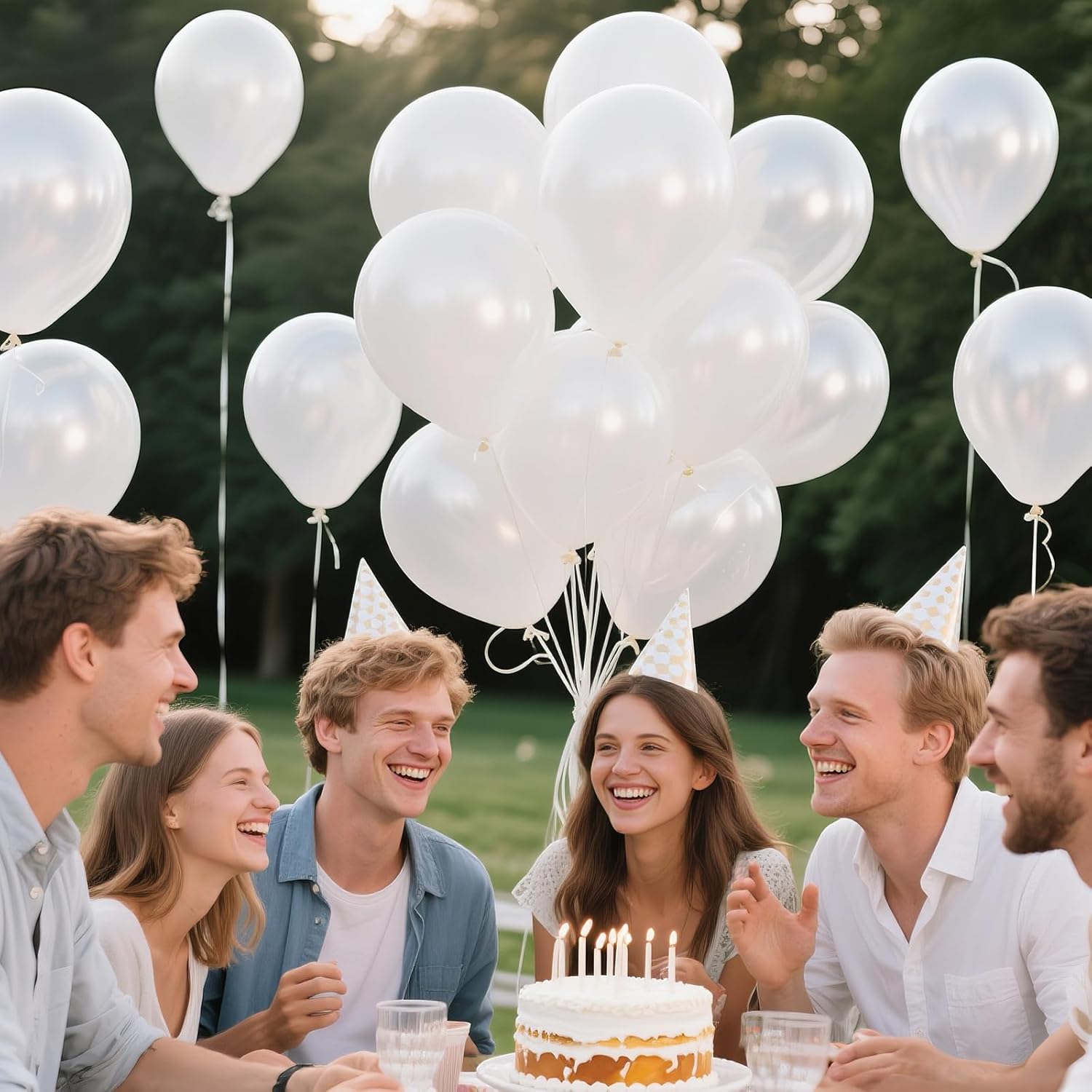 Thumbnail 6 de KAWKALSH Pearl White Balloon 110pcs 🎈