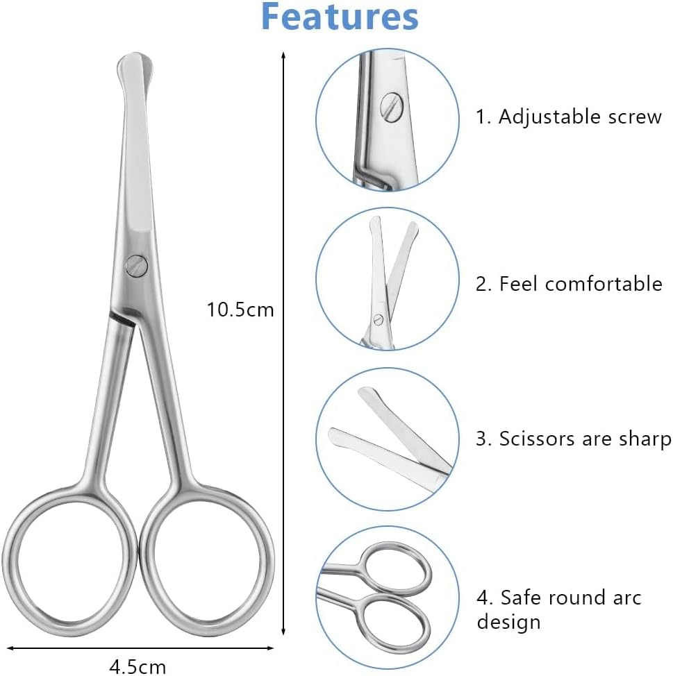 Thumbnail 1 de Adiwo Ciseaux de toilettage pour chien et chat (10,5 cm) en acier inoxydable à pointe ronde