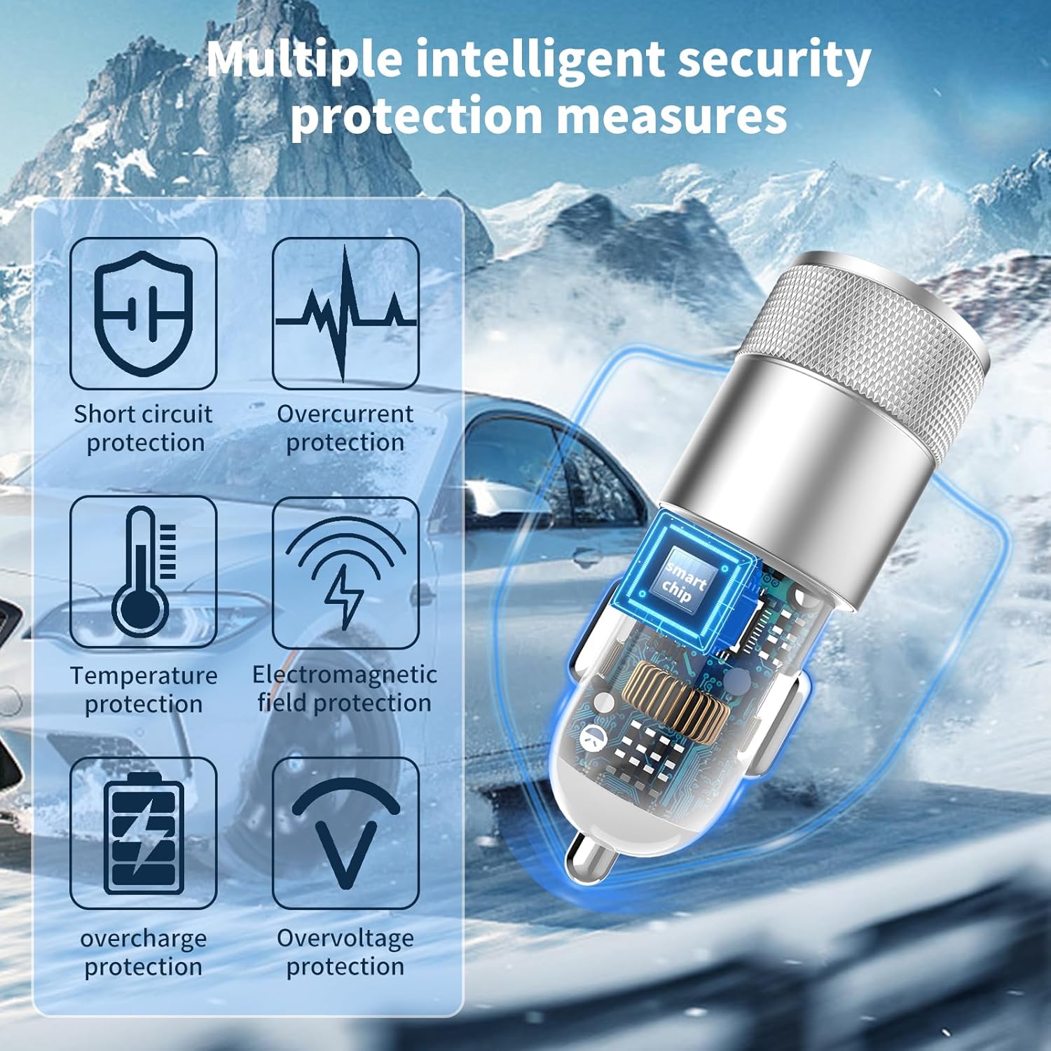 Thumbnail 3 de SANYEYE 48W car charger 2 port dual pack