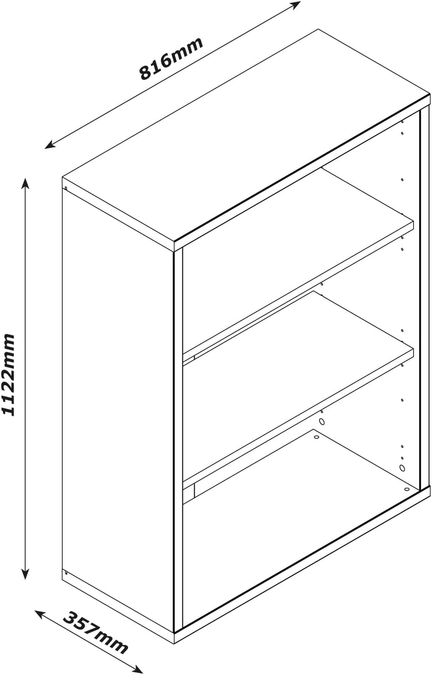 Detalle de Libreria Bassa DISEGNO di Composad — Rovere Mielato, 81,60 x 111,90 x 35,70 cm