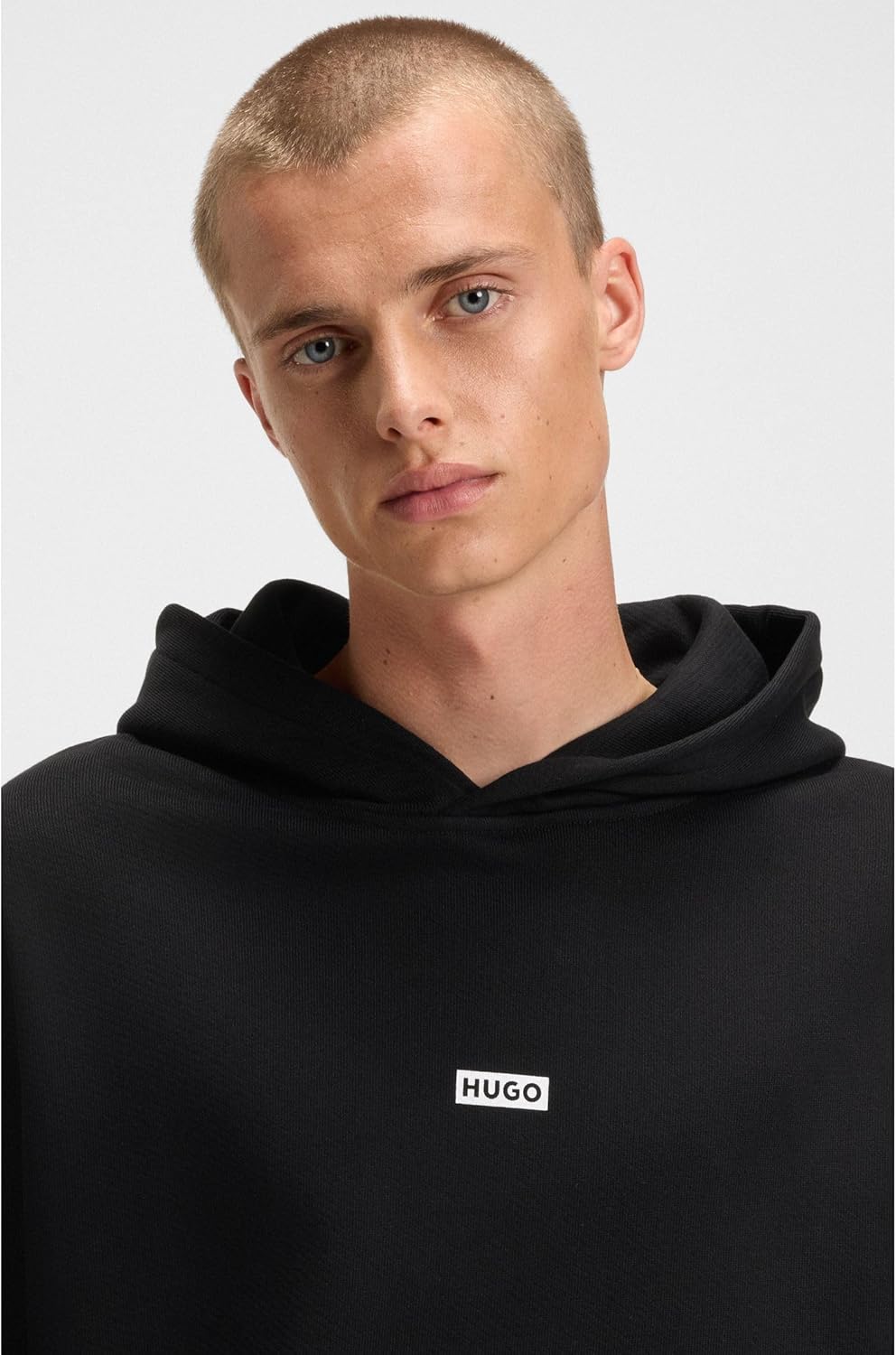 Thumbnail 4 de HUGO Mens Nazardo cotton-terry loose-fit hoodie with logo details
