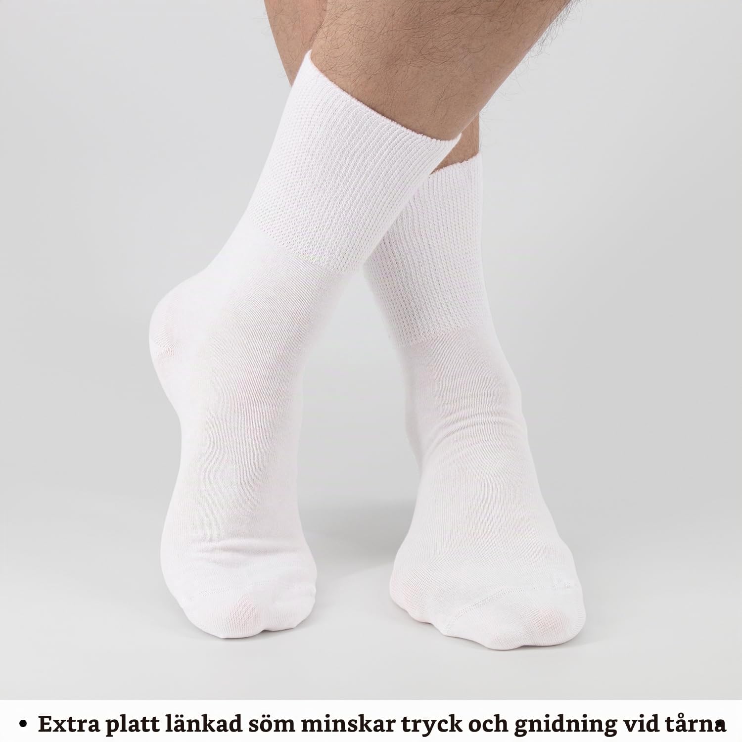 Detalle de Footstar diabetikerstrumpor, sömlösa och utan resårkant, 6 par