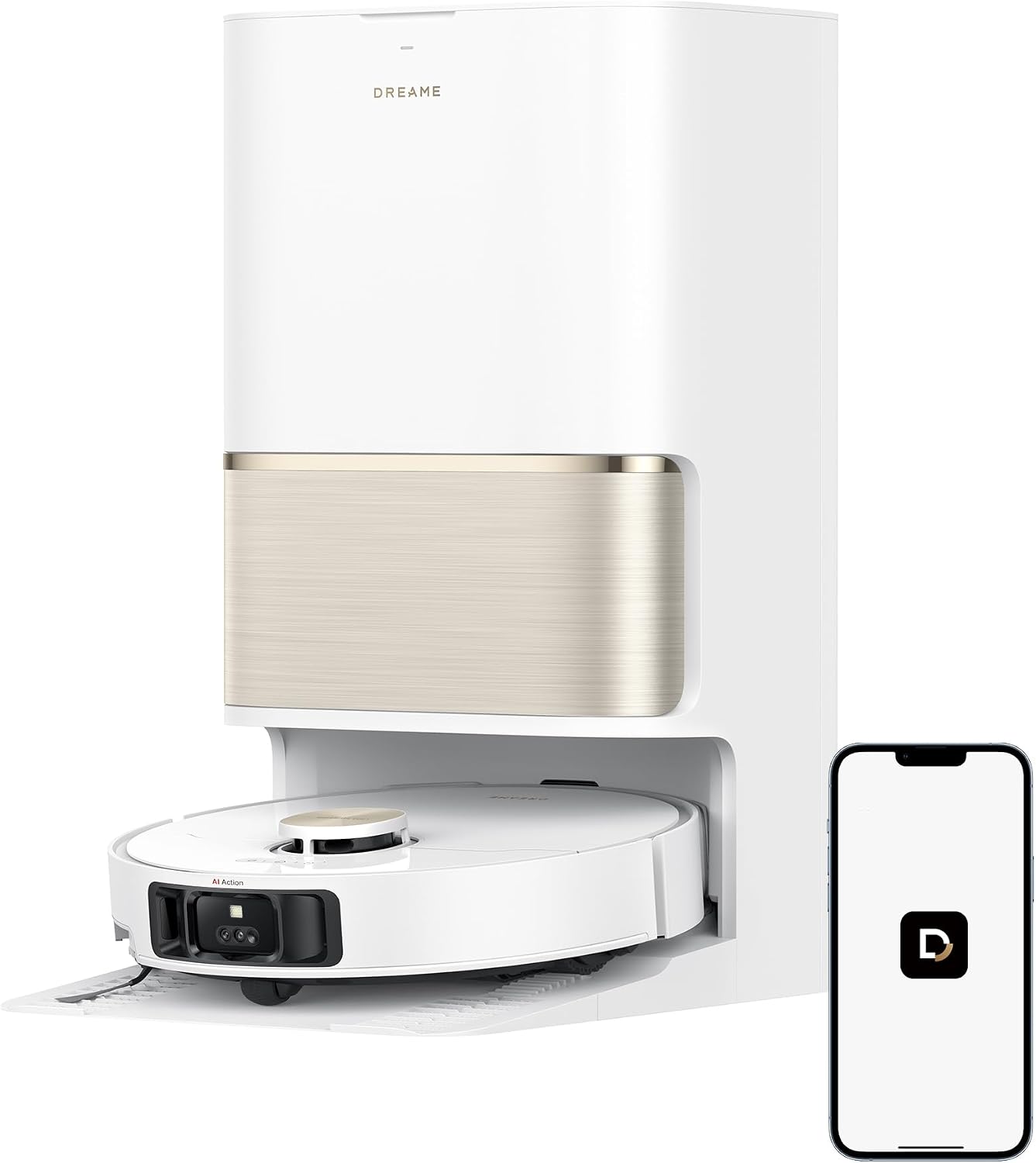 Detalle de DREAME L50 Ultra Robot Vacuum and Mop, 19,500 Pa Suction, AI Navigation