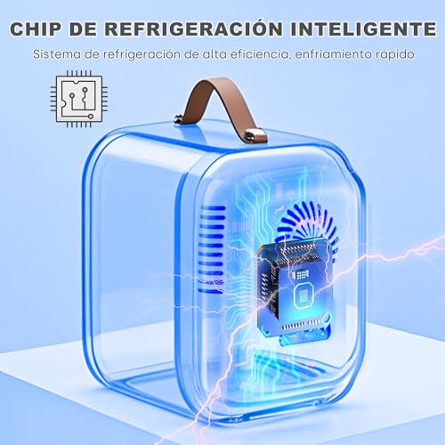 Detalle de Enventor 4L Nevera Pequeña: refrigerador y calentador portátil 12V/220V, negro