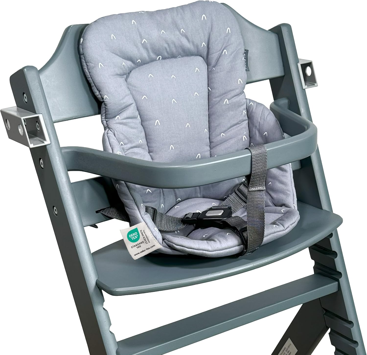LaLoona réducteur pour chaise haute bébé Bebeconfort Timba (coussin d’assise moelleux) gris certifié OEKO-TEX