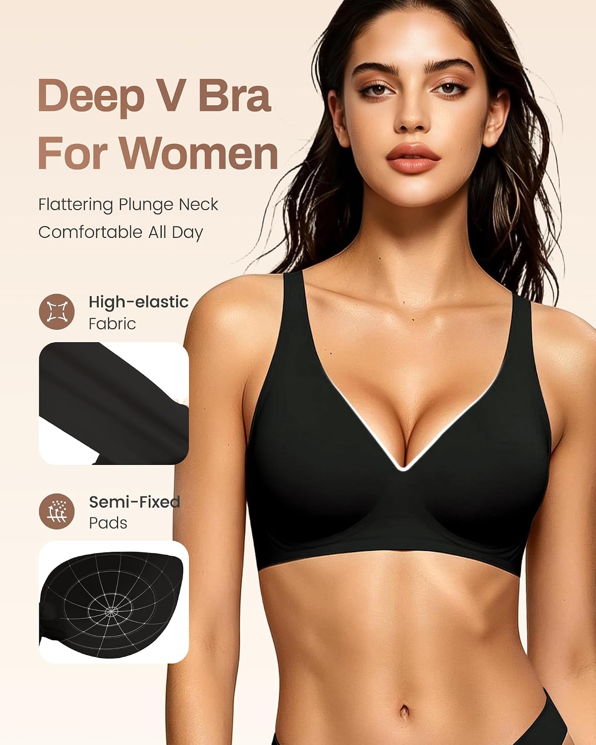 Thumbnail 1 de Gailife Deep V Plunge Bra