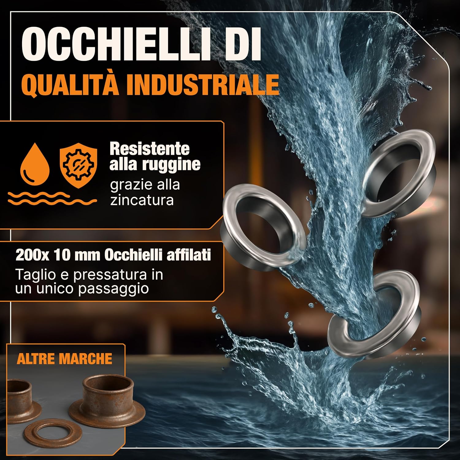 Thumbnail 6 de BAURIX TALOS Pinza Occhielli Ø10 mm con 200 Occhielli – Autopunzante senza foro, per tessuti
