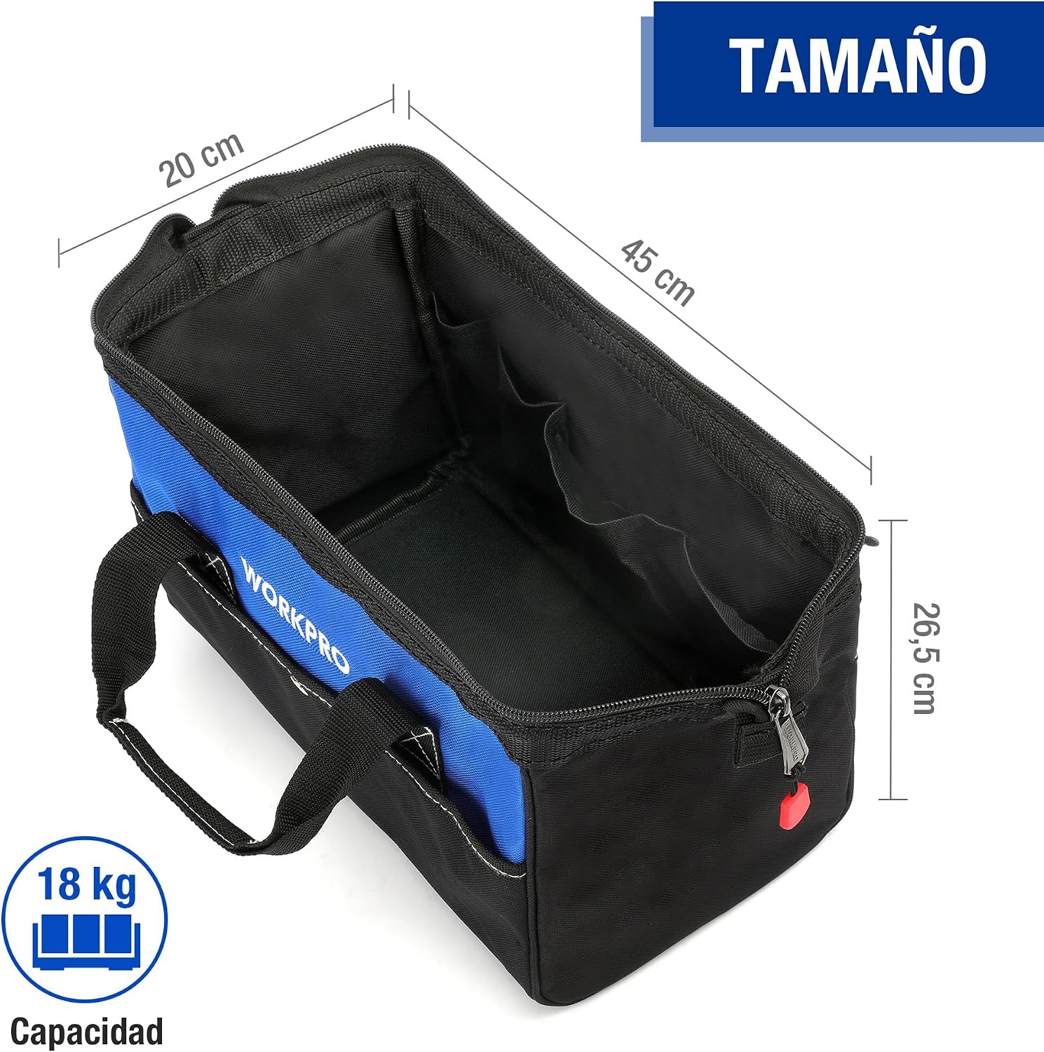Detalle 2 de WORKPRO Bolsa de herramientas 35 cm