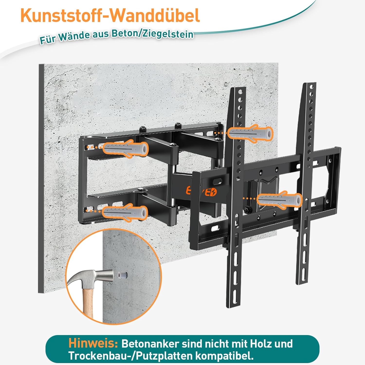 Thumbnail 6 de ELIVED EV034 M6×60 Schrauben Set für TV Wandhalterung