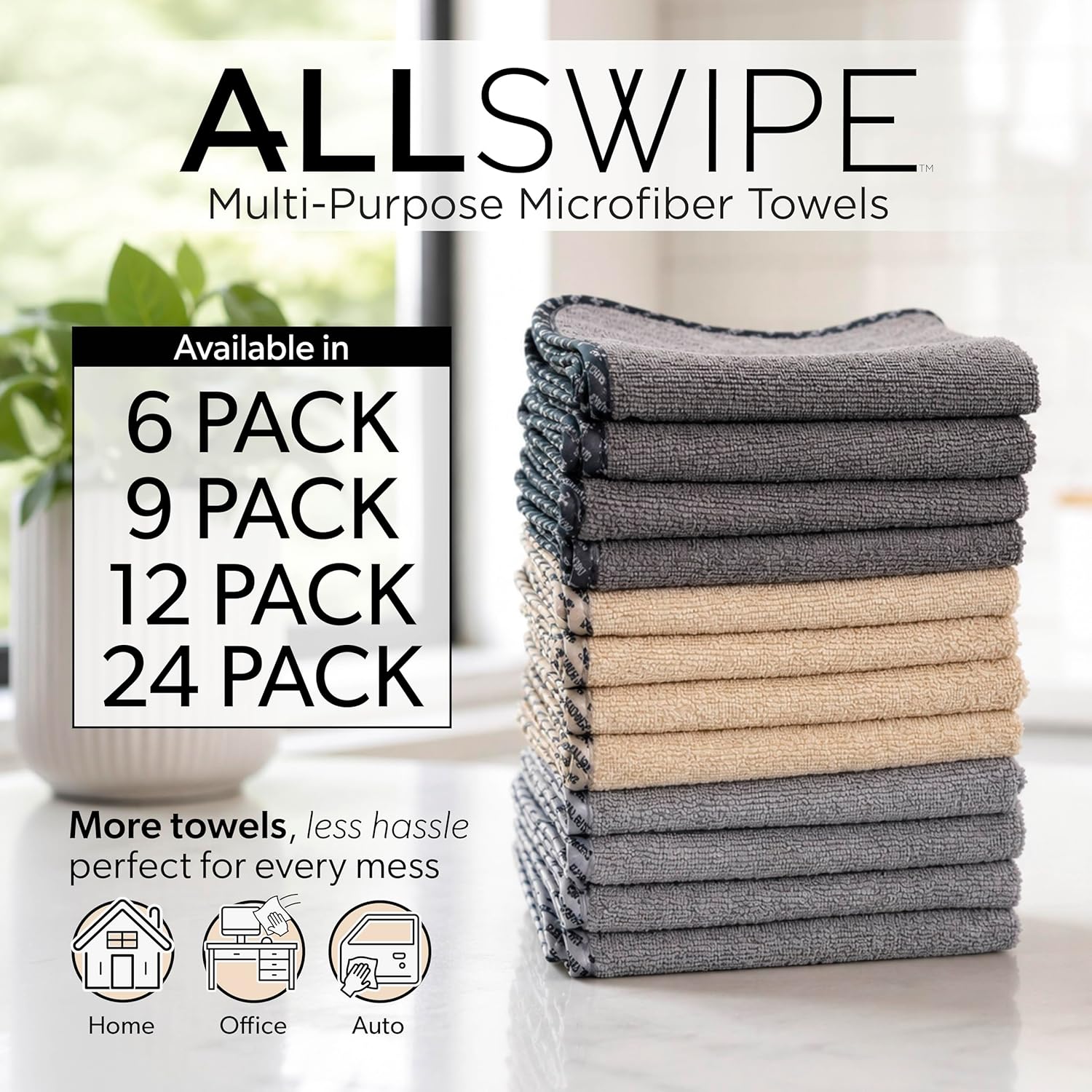 Detalle 2 de Chemical Guys AllSwipe Multi-Purpose Microfiber Towels (12-Pack), 14 x 12 in