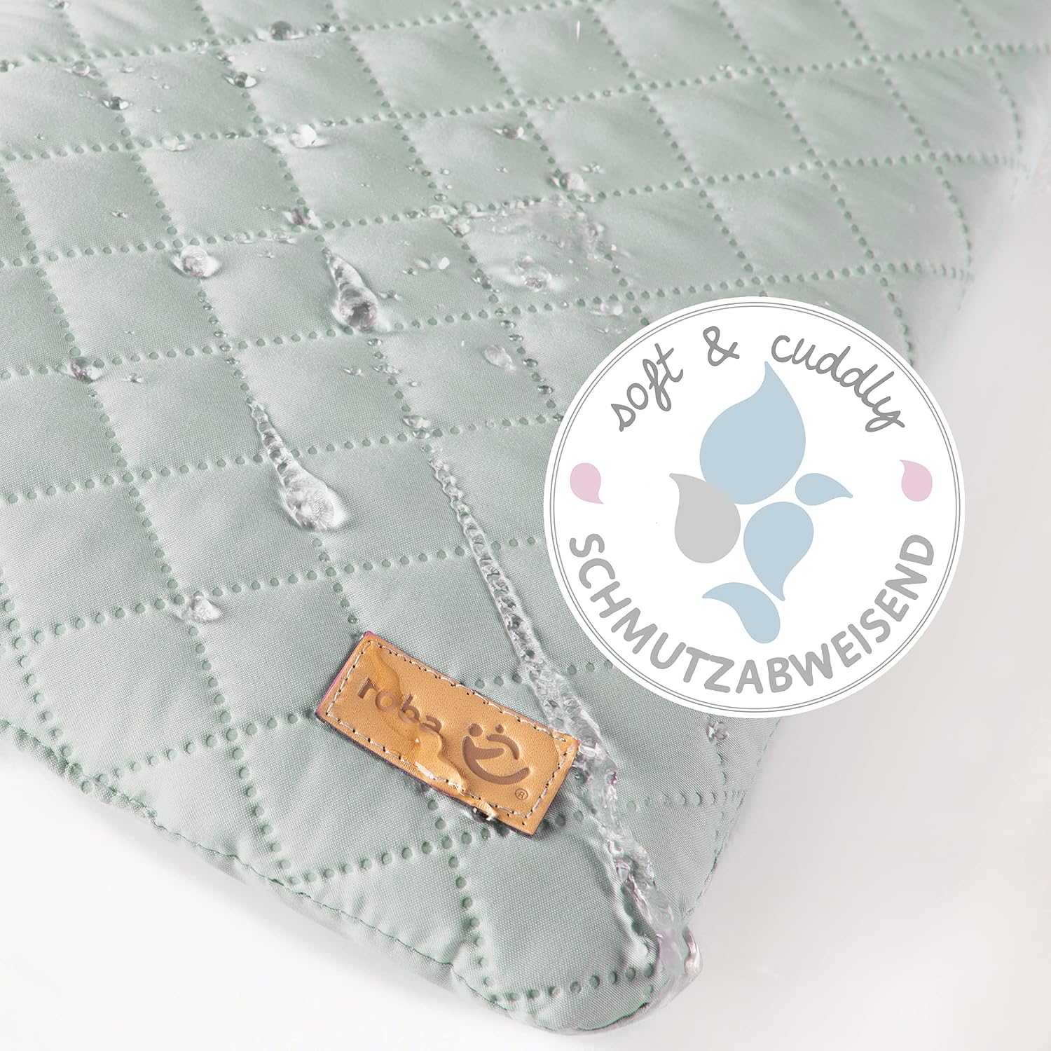 Detalle de roba Sitzverkleinerer roba Style – Sitzkissen 2-teilig für Sit Up Hochstühle, Frosty Green