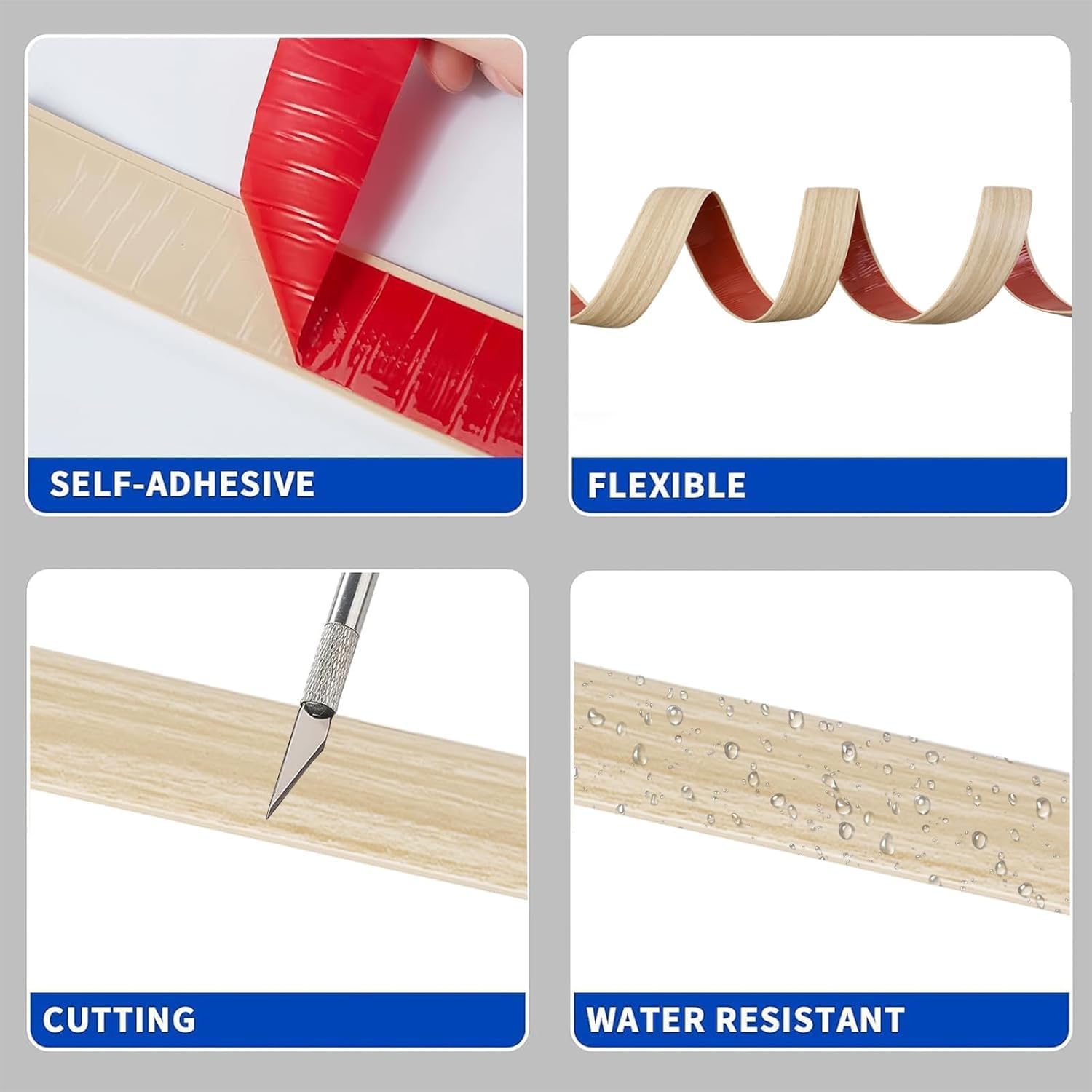 Detalle de 4M PVC Floor Transition Strip 4cm