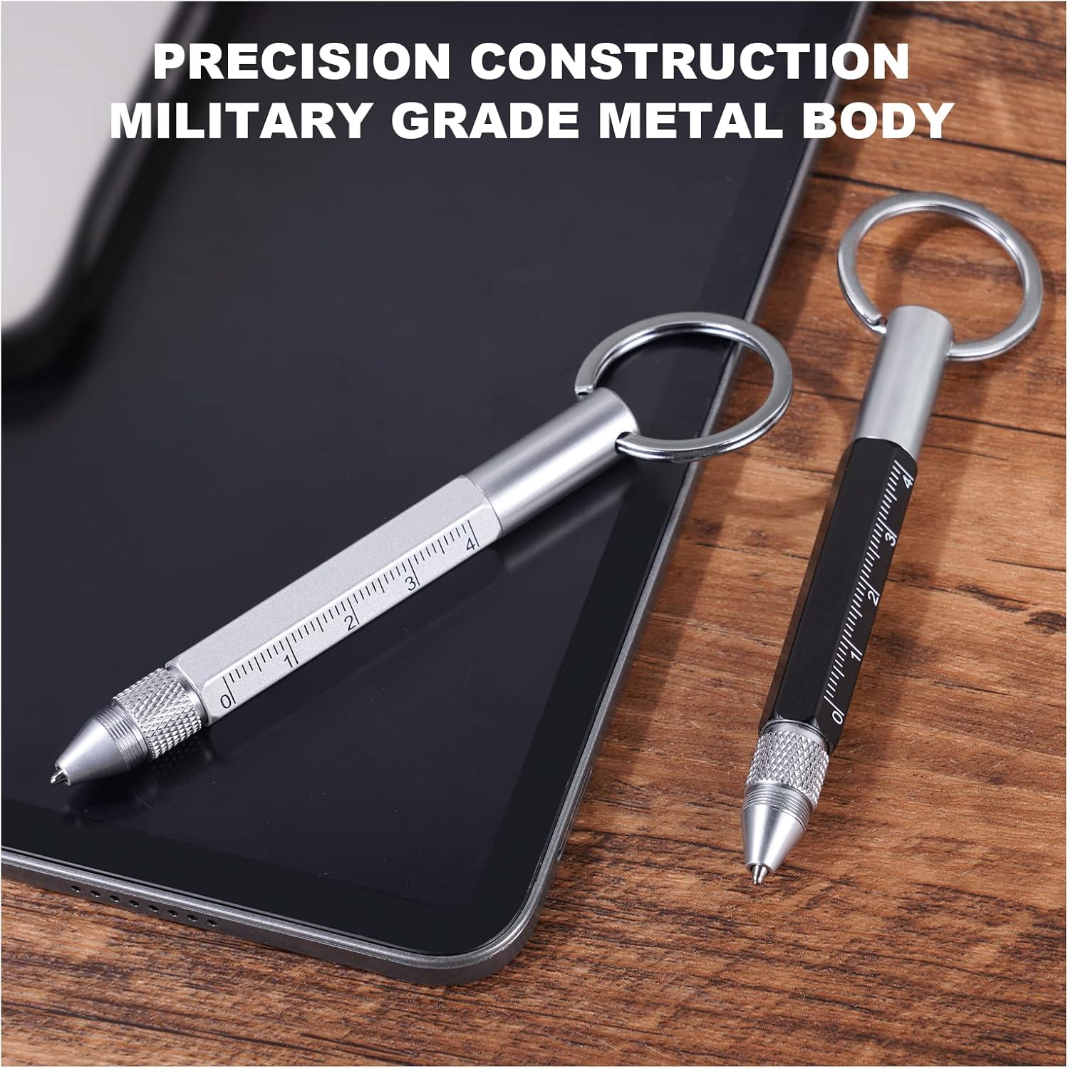 Thumbnail 3 de Vicloon Penna multiuso 6 in 1 (nero + argento): penna, stilo touchscreen e attrezzi in un solo gadget