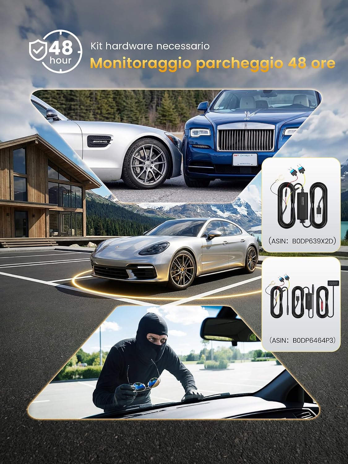 Thumbnail 3 de DDPAI Z50 Pro dashcam auto 4K+1080P con WiFi 6 5 GHz, GPS e 48 ore di monitoraggio in parcheggio